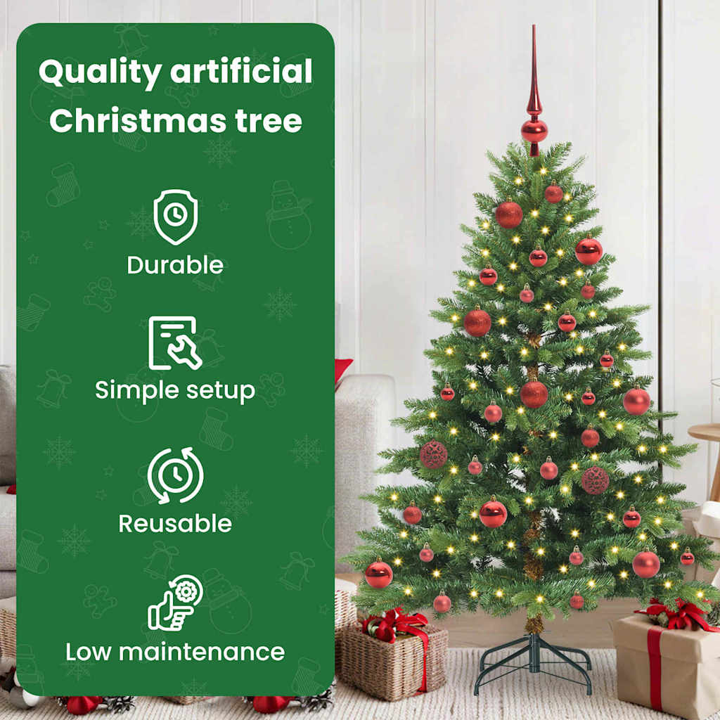 Dirbtinė Kalėdų eglutė su 150 LED Žalia 150 cm PE ir PVC