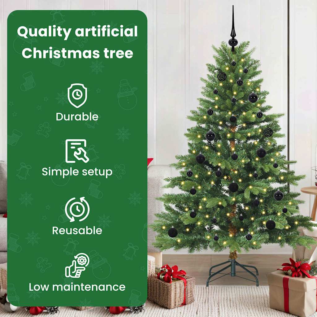 Dirbtinė Kalėdų eglutė su 150 LED Žalia 150 cm PE ir PVC