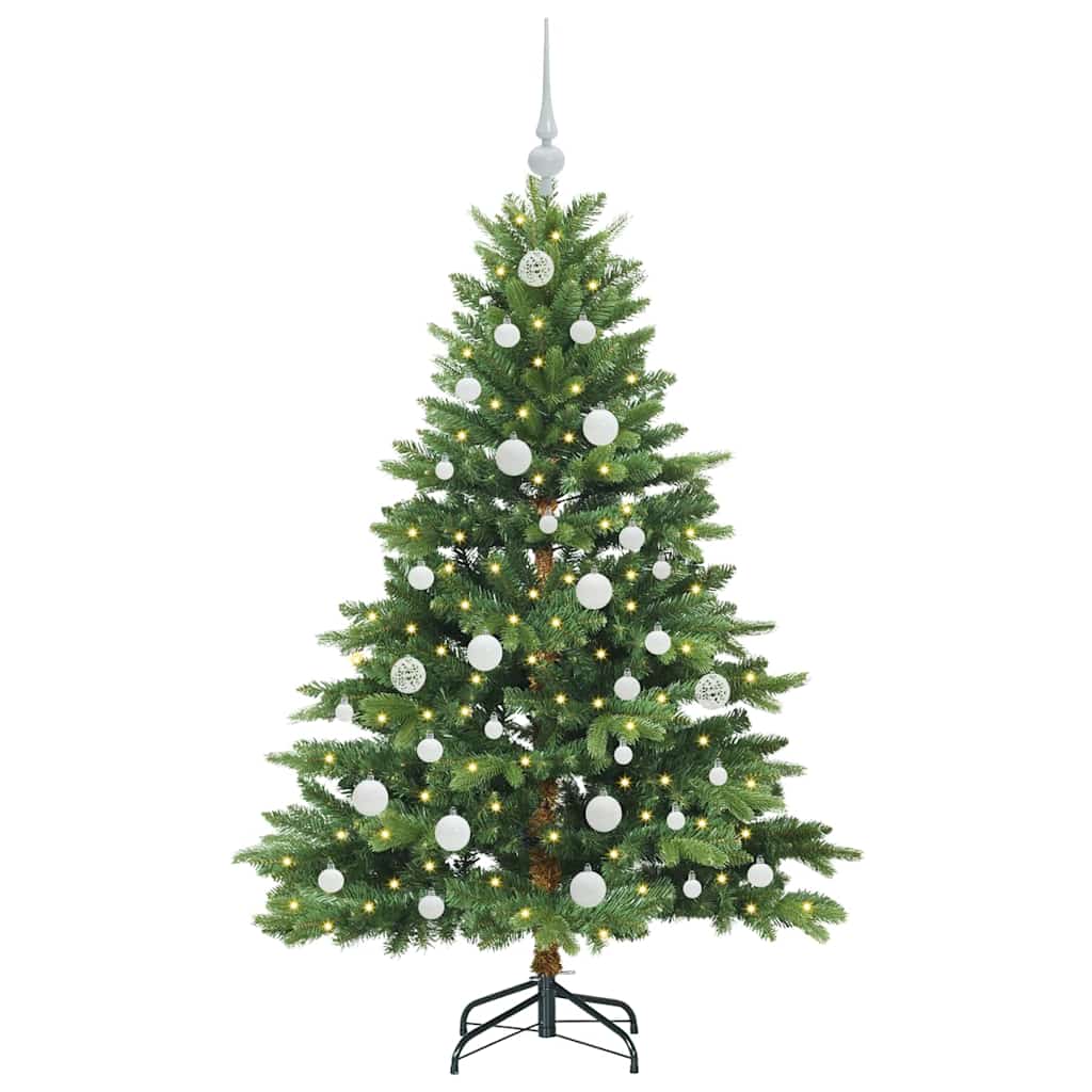 Mākslīgā Ziemassvētku eglīte ar 150 LED, zaļa, 150 cm, PE un PVC