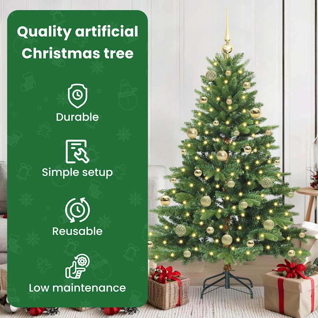 Dirbtinė Kalėdų eglutė su 150 LED Žalia 150 cm PE ir PVC