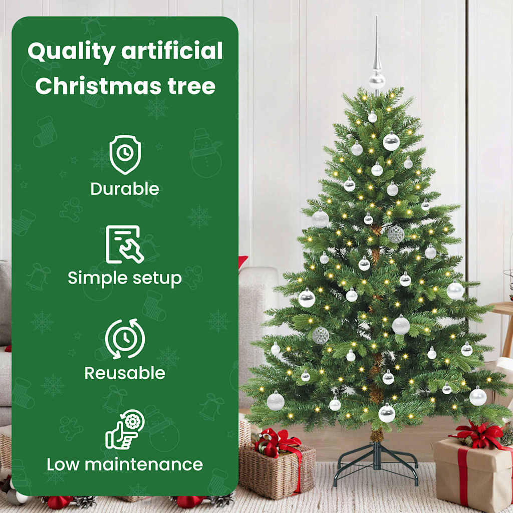 Dirbtinė Kalėdų eglutė su 150 LED Žalia 150 cm PE ir PVC