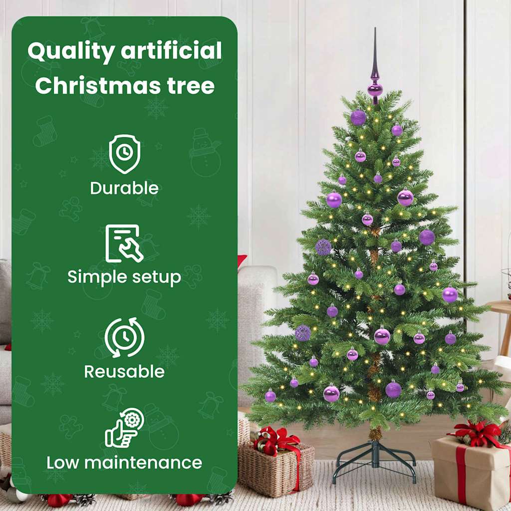 Dirbtinė Kalėdų eglutė su 150 LED Žalia 150 cm PE ir PVC
