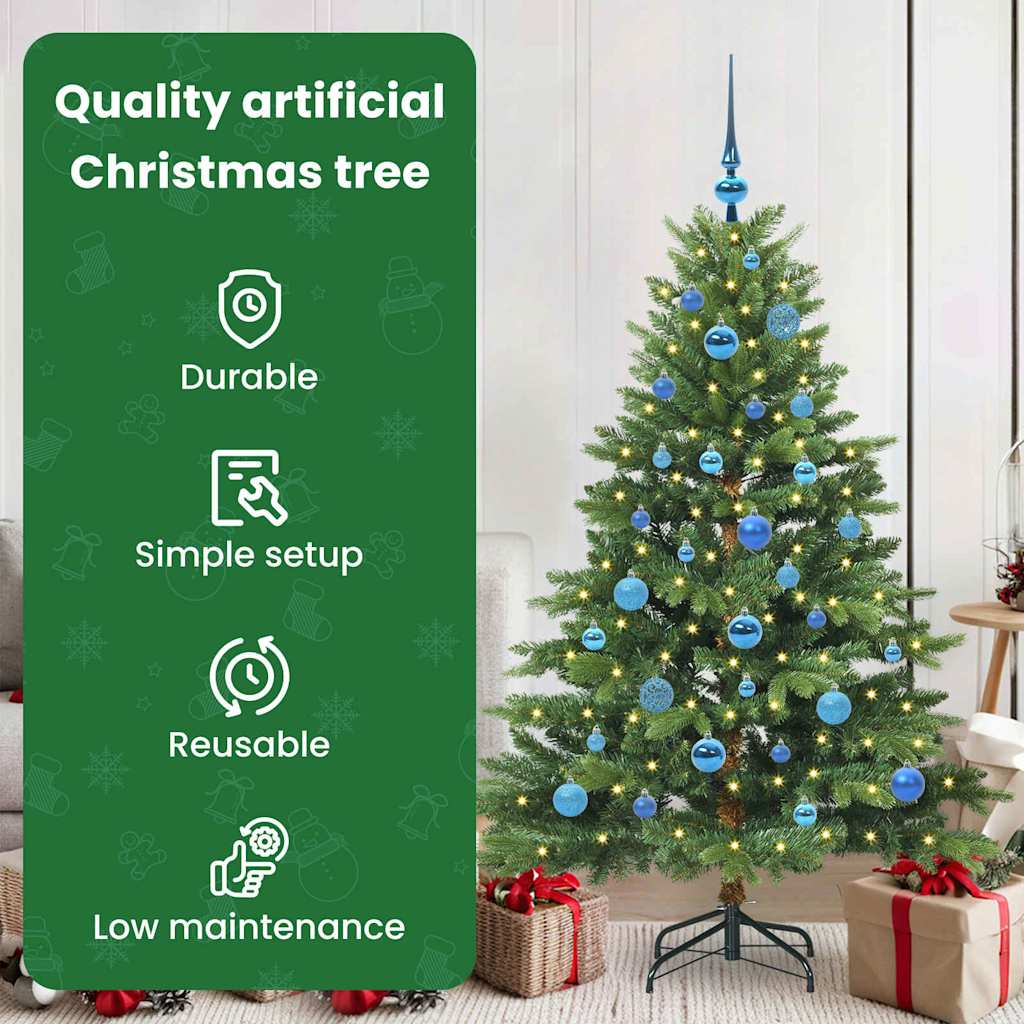 Dirbtinė Kalėdų eglutė su 150 LED Žalia 150 cm PE ir PVC