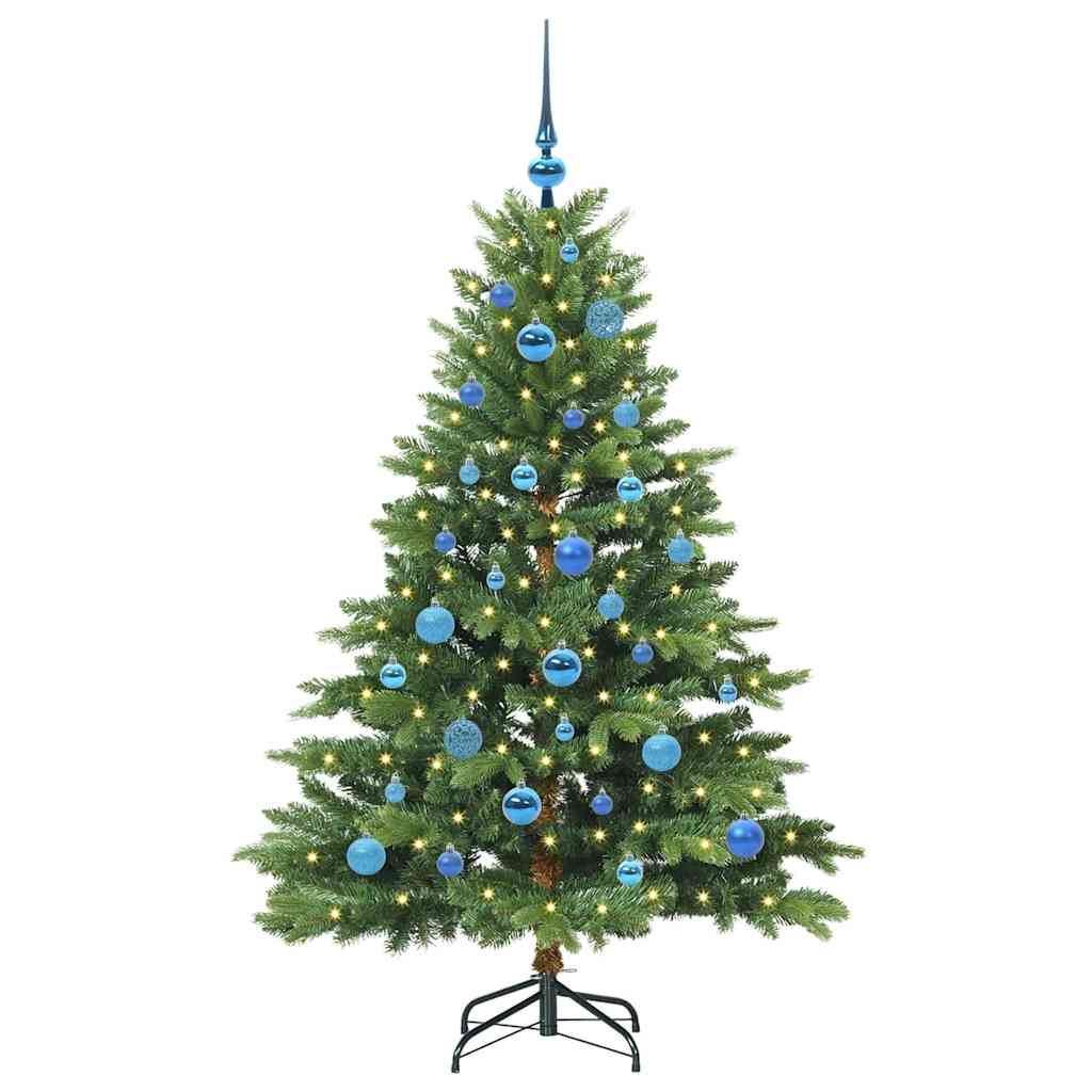 Mākslīgā Ziemassvētku eglīte ar 150 LED, zaļa, 150 cm, PE un PVC