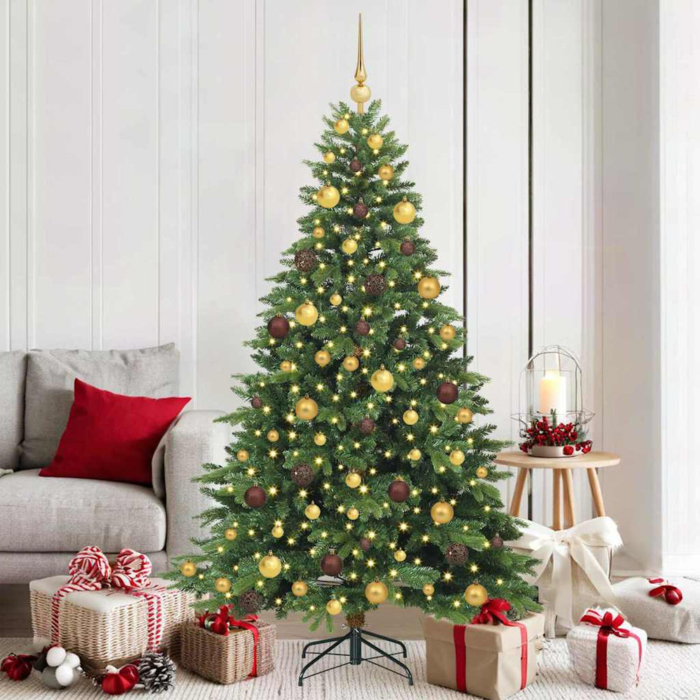 Dirbtinė Kalėdų eglutė su 300 LED Žalia 180 cm PE ir PVC