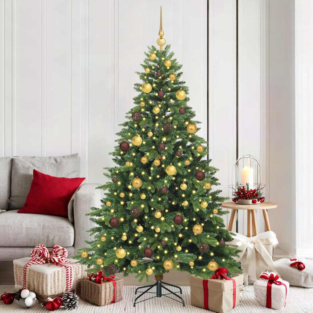 Dirbtinė Kalėdų eglutė su 300 LED Žalia 180 cm PE ir PVC