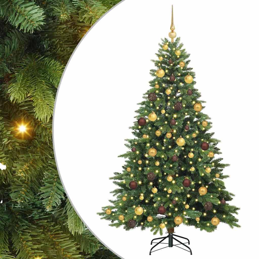 Dirbtinė Kalėdų eglutė su 300 LED Žalia 180 cm PE ir PVC