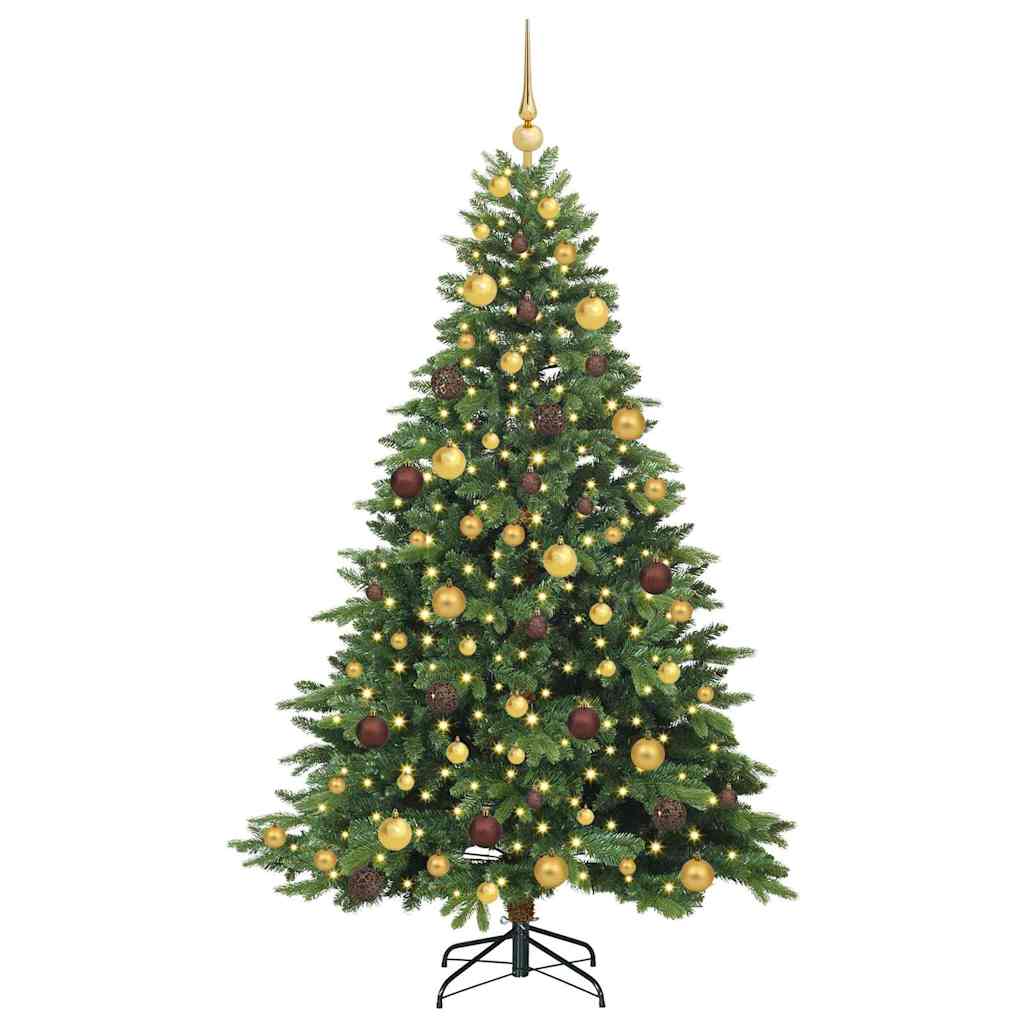 Dirbtinė Kalėdų eglutė su 300 LED Žalia 180 cm PE ir PVC