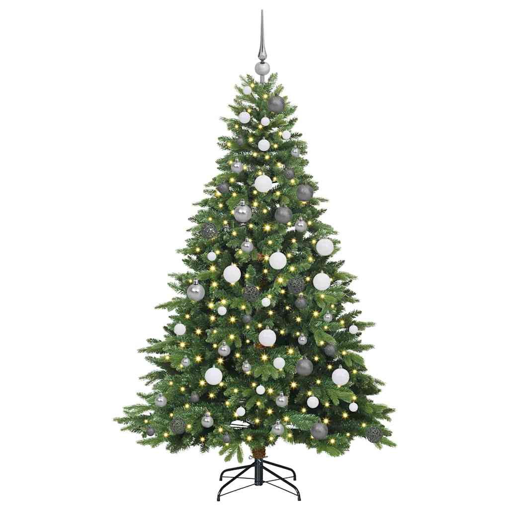 Dirbtinė Kalėdų eglutė su 300 LED Žalia 180 cm PE ir PVC