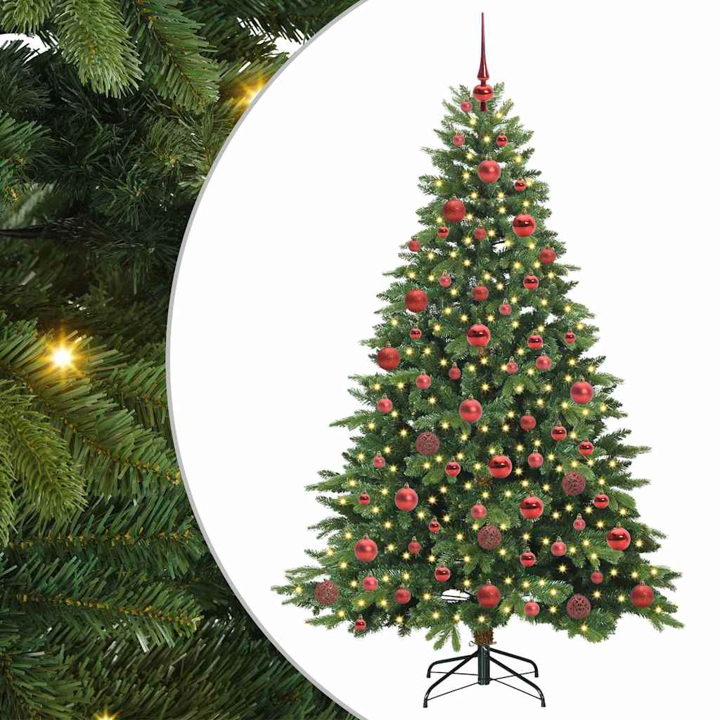 Dirbtinė Kalėdų eglutė su 300 LED Žalia 180 cm PE ir PVC