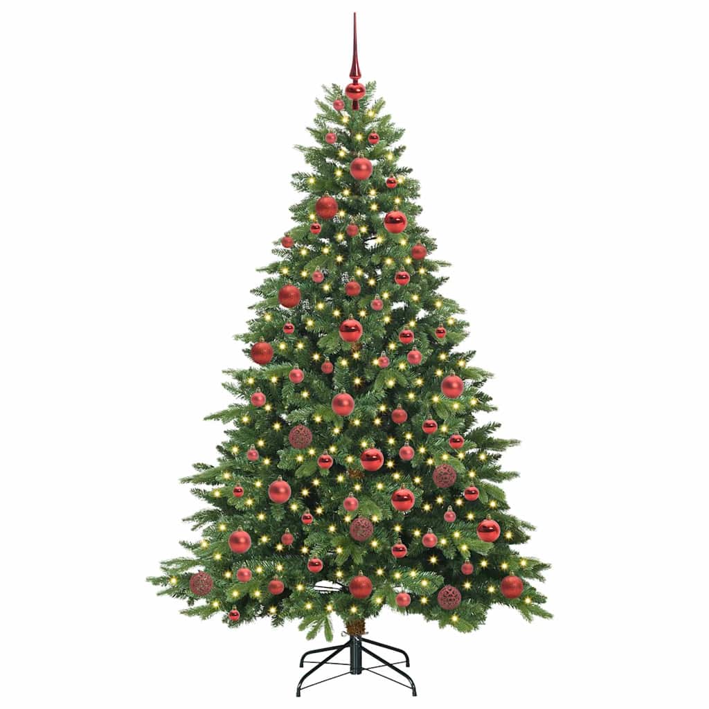 Dirbtinė Kalėdų eglutė su 300 LED Žalia 180 cm PE ir PVC