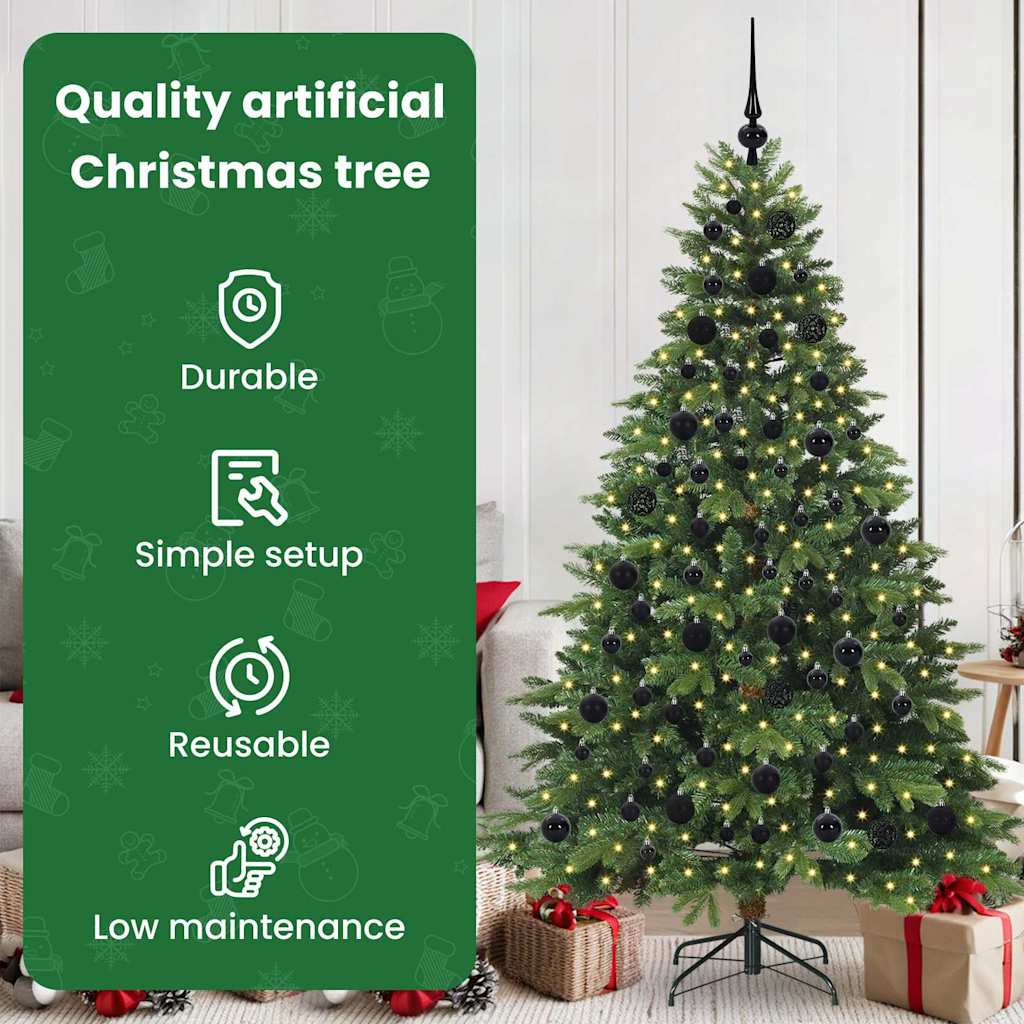Dirbtinė Kalėdų eglutė su 300 LED Žalia 180 cm PE ir PVC