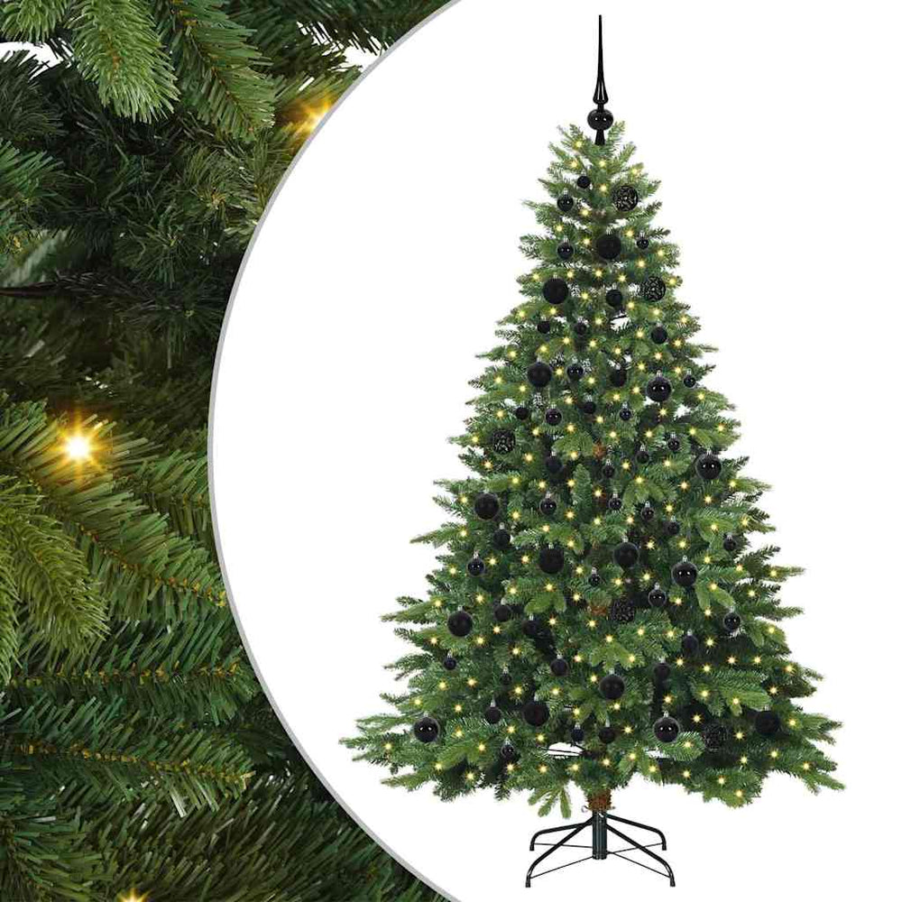 Dirbtinė Kalėdų eglutė su 300 LED Žalia 180 cm PE ir PVC