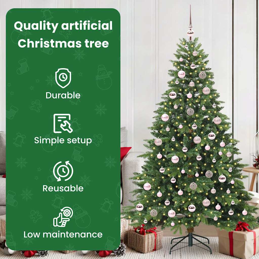 Dirbtinė Kalėdų eglutė su 300 LED Žalia 180 cm PE ir PVC