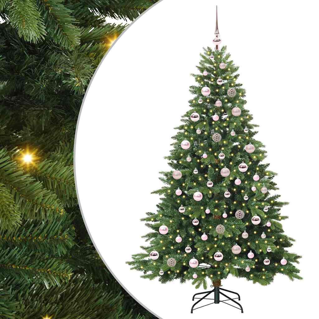 Dirbtinė Kalėdų eglutė su 300 LED Žalia 180 cm PE ir PVC