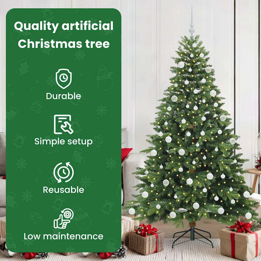 Dirbtinė Kalėdų eglutė su 300 LED Žalia 180 cm PE ir PVC