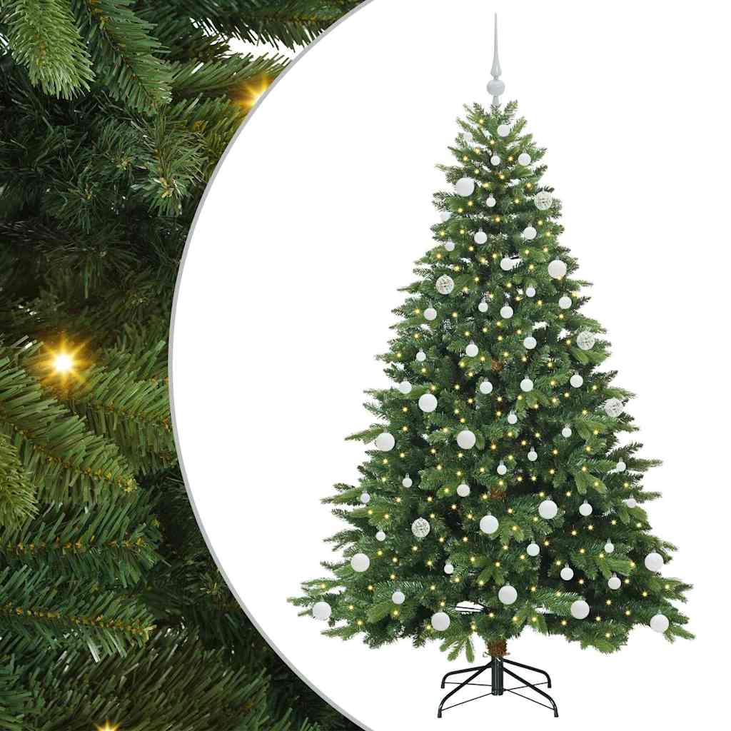 Dirbtinė Kalėdų eglutė su 300 LED Žalia 180 cm PE ir PVC