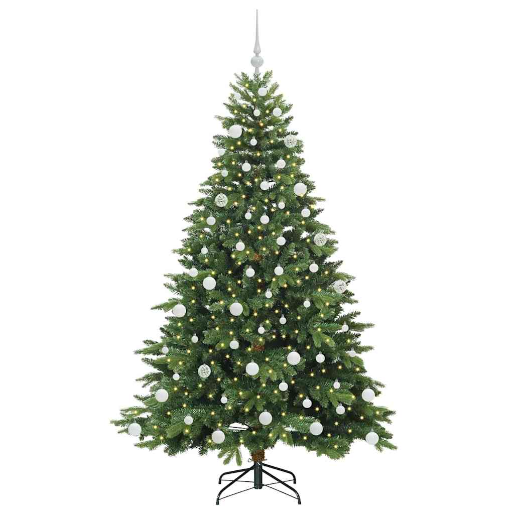 Dirbtinė Kalėdų eglutė su 300 LED Žalia 180 cm PE ir PVC