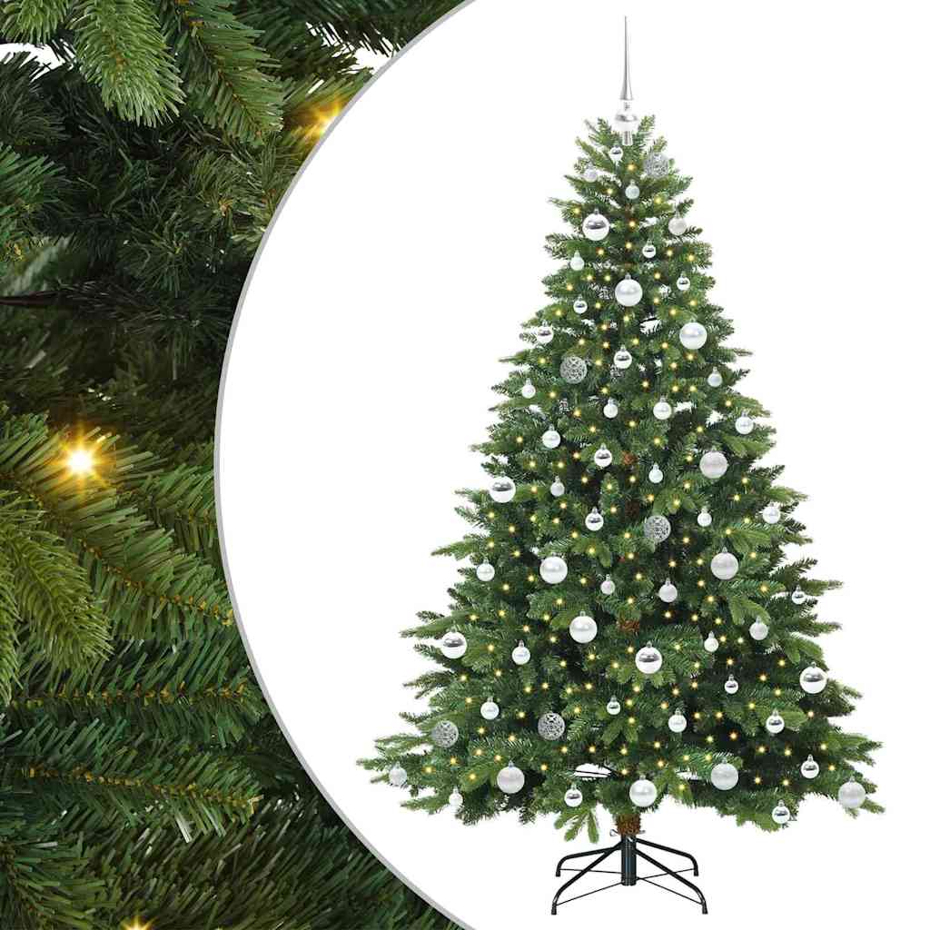 Dirbtinė Kalėdų eglutė su 300 LED Žalia 180 cm PE ir PVC