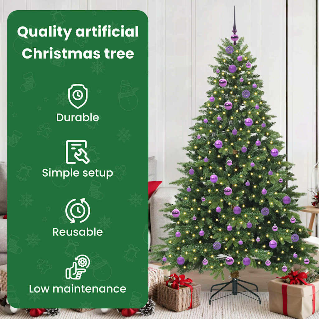 Dirbtinė Kalėdų eglutė su 300 LED Žalia 180 cm PE ir PVC