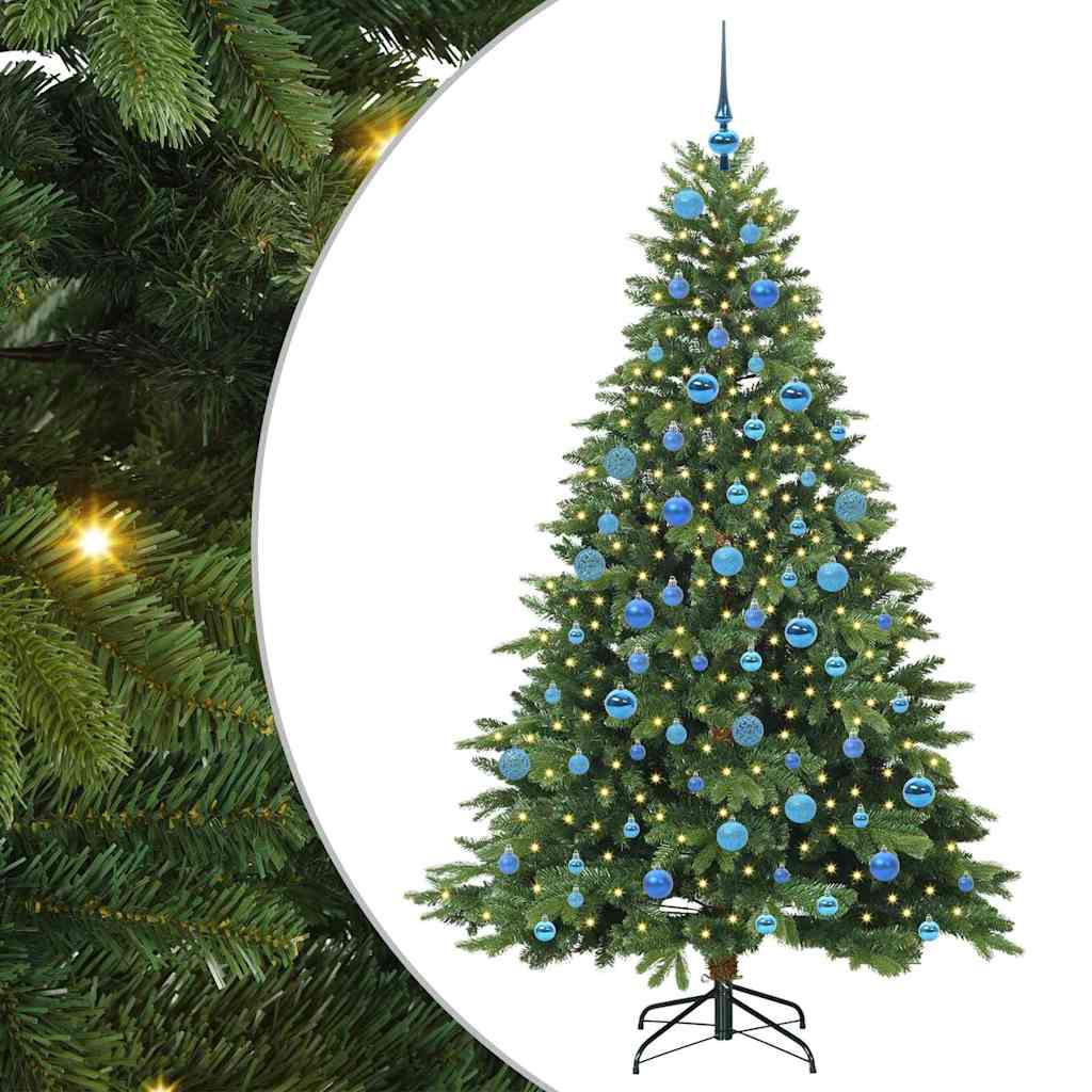 Dirbtinė Kalėdų eglutė su 300 LED Žalia 180 cm PE ir PVC