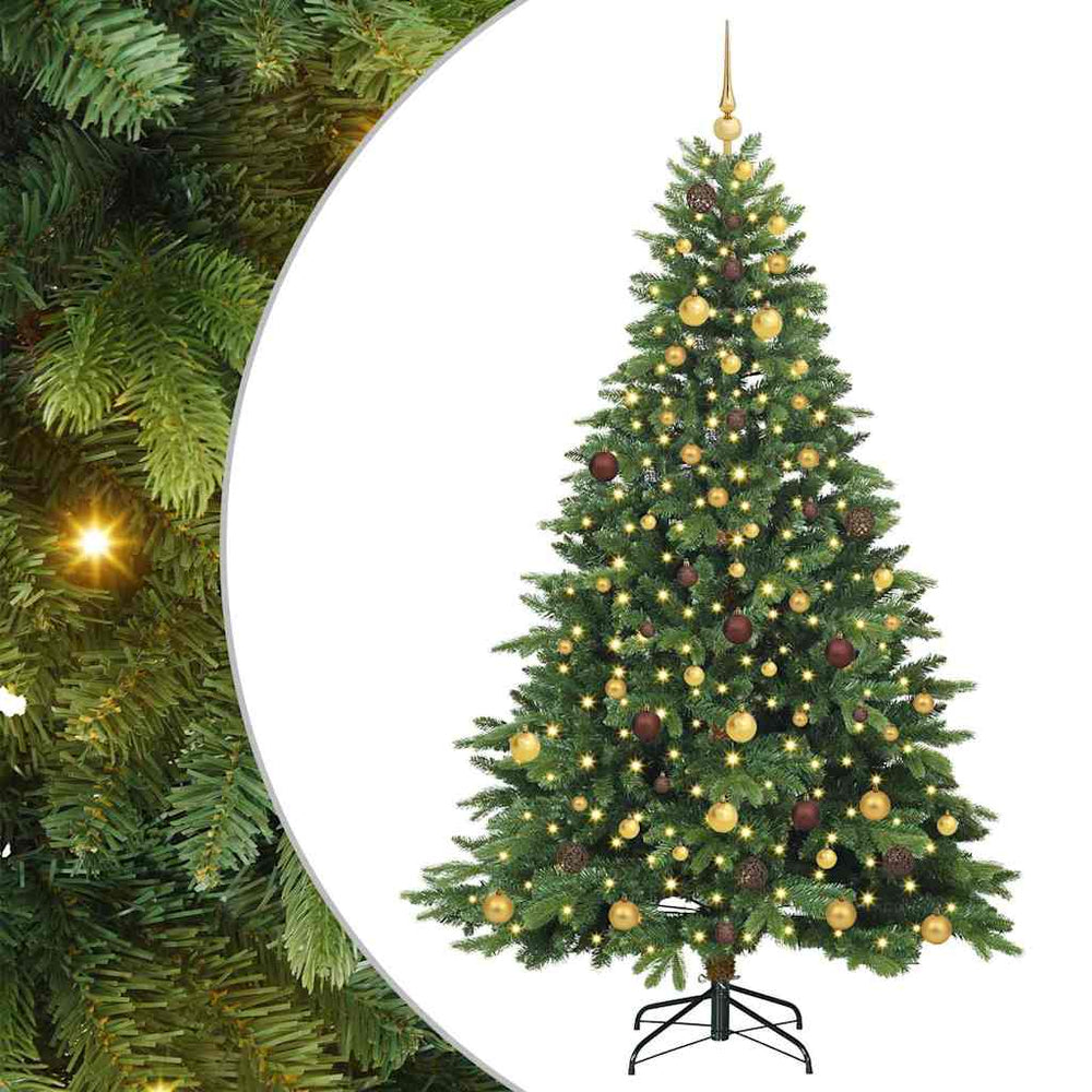 Dirbtinė Kalėdų eglutė su 300 LED Žalia 210 cm PE ir PVC
