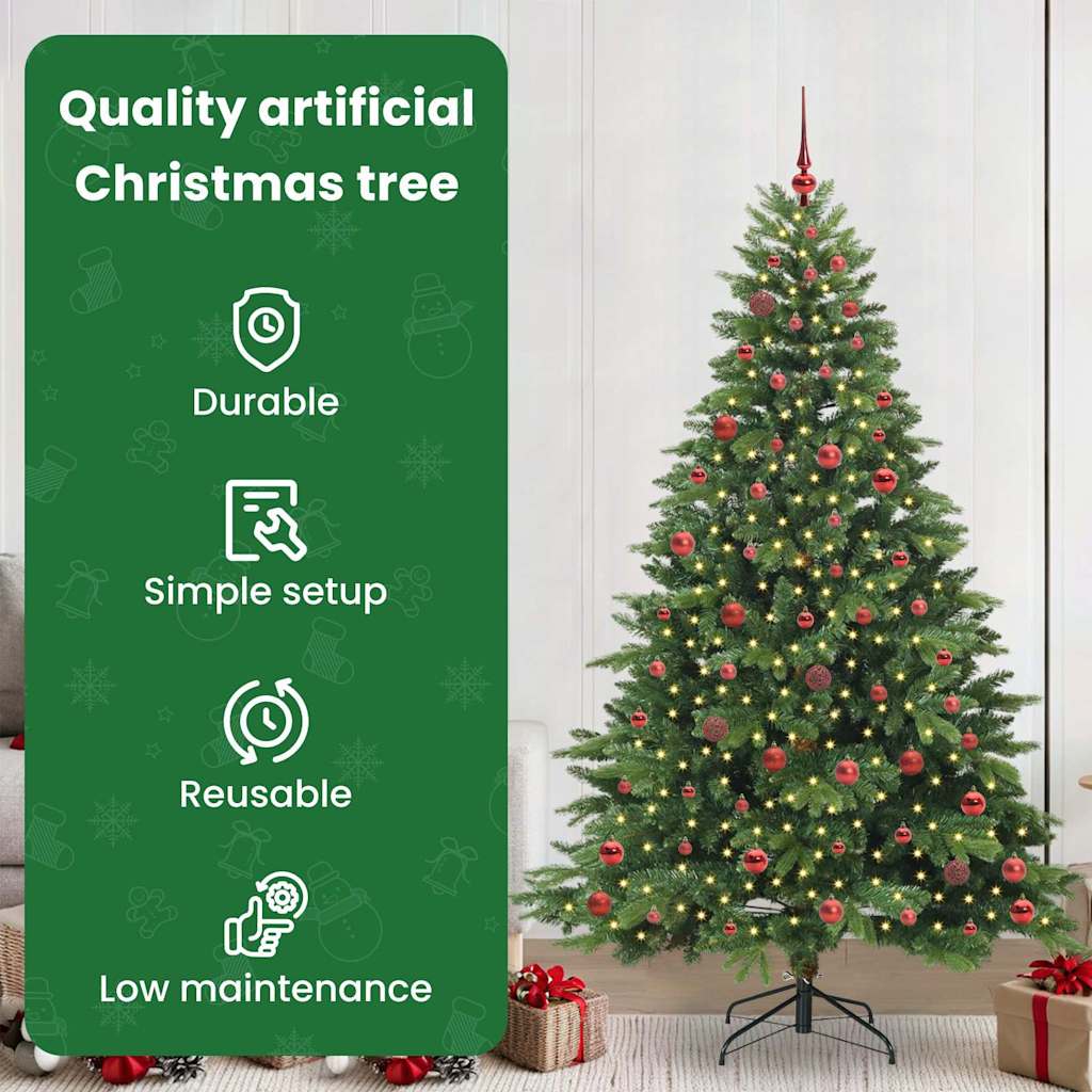 Dirbtinė Kalėdų eglutė su 300 LED Žalia 210 cm PE ir PVC
