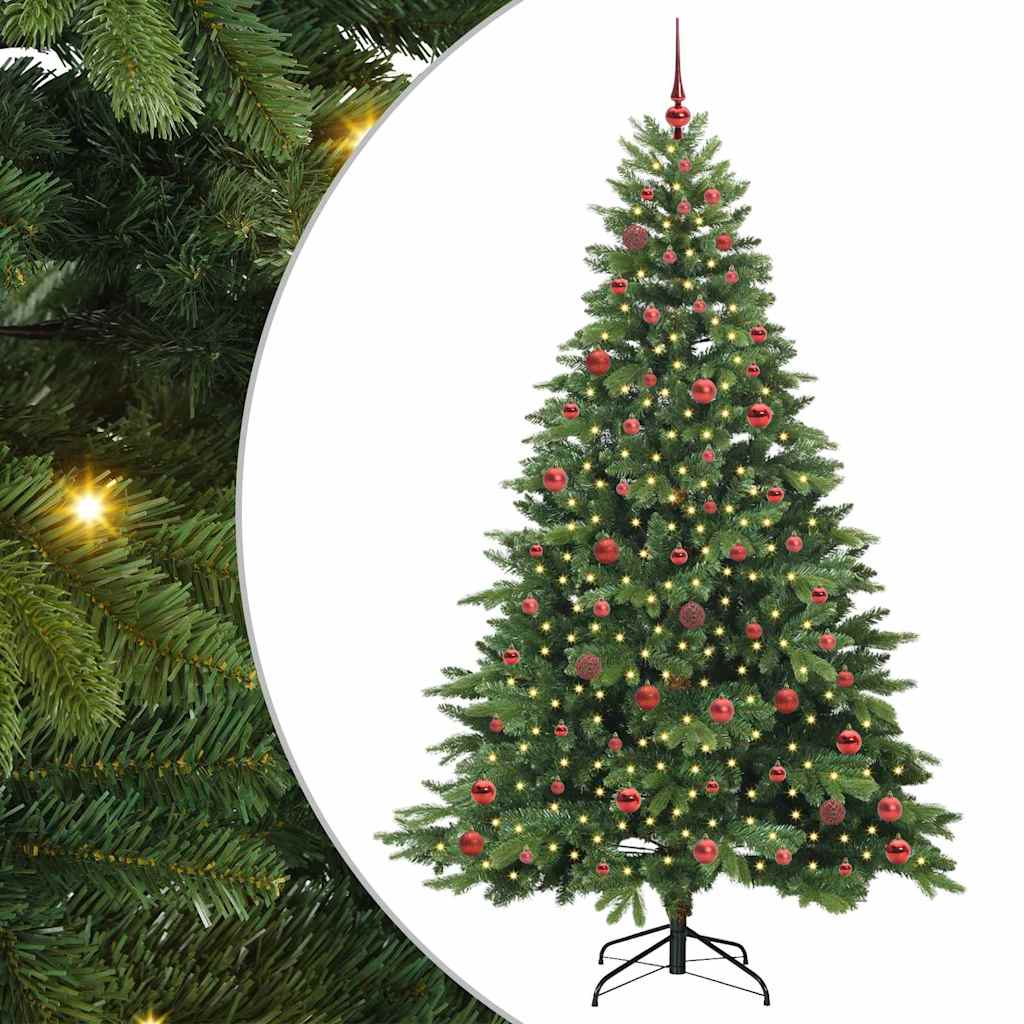 Dirbtinė Kalėdų eglutė su 300 LED Žalia 210 cm PE ir PVC