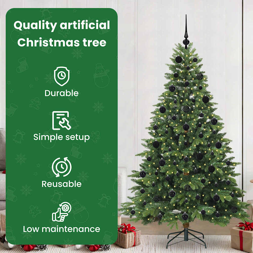Dirbtinė Kalėdų eglutė su 300 LED Žalia 210 cm PE ir PVC