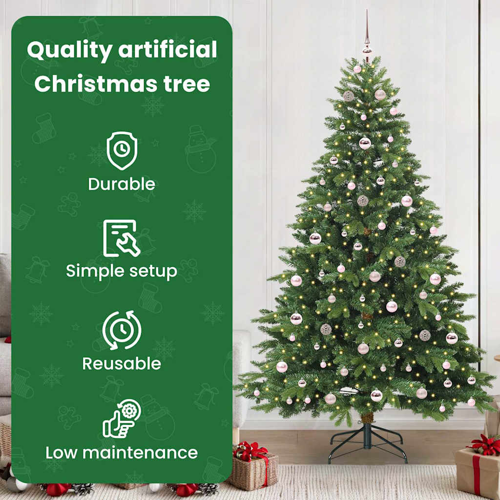 Dirbtinė Kalėdų eglutė su 300 LED Žalia 210 cm PE ir PVC