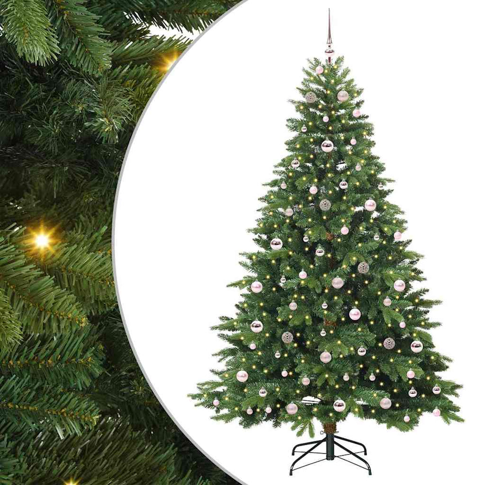 Dirbtinė Kalėdų eglutė su 300 LED Žalia 210 cm PE ir PVC