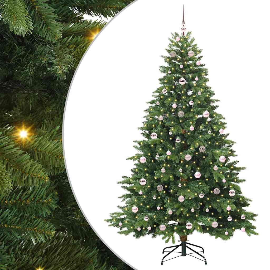 Dirbtinė Kalėdų eglutė su 300 LED Žalia 210 cm PE ir PVC