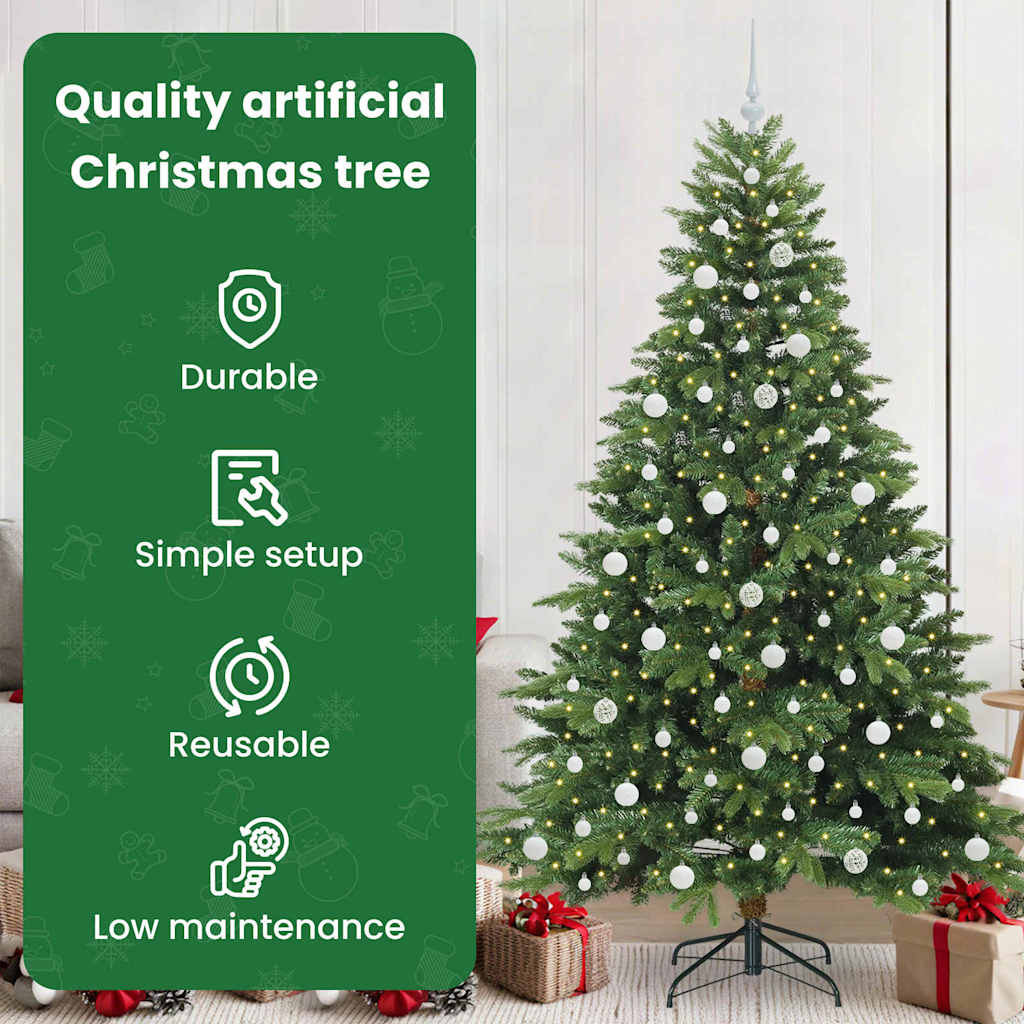 Dirbtinė Kalėdų eglutė su 300 LED Žalia 210 cm PE ir PVC