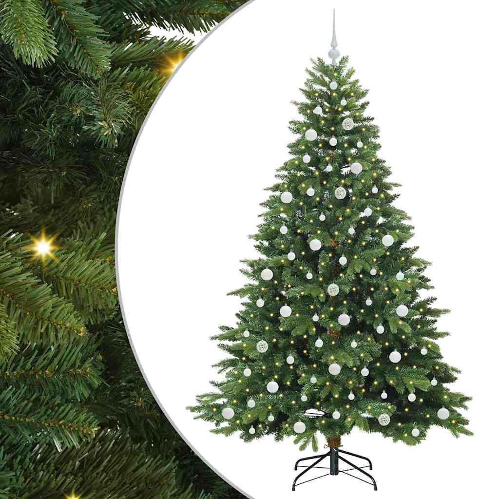 Dirbtinė Kalėdų eglutė su 300 LED Žalia 210 cm PE ir PVC