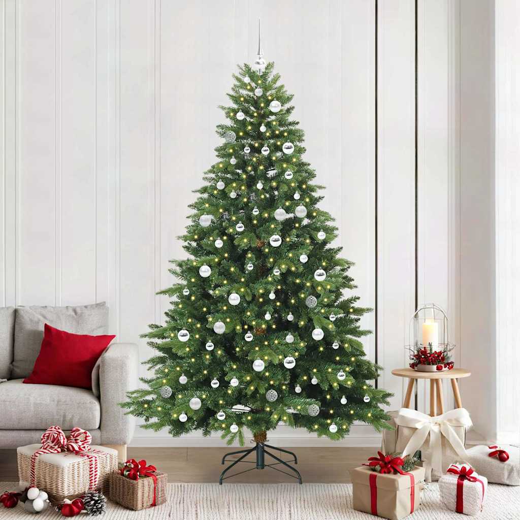 Dirbtinė Kalėdų eglutė su 300 LED Žalia 210 cm PE ir PVC
