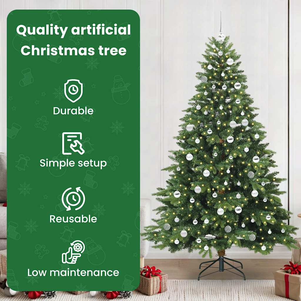 Dirbtinė Kalėdų eglutė su 300 LED Žalia 210 cm PE ir PVC