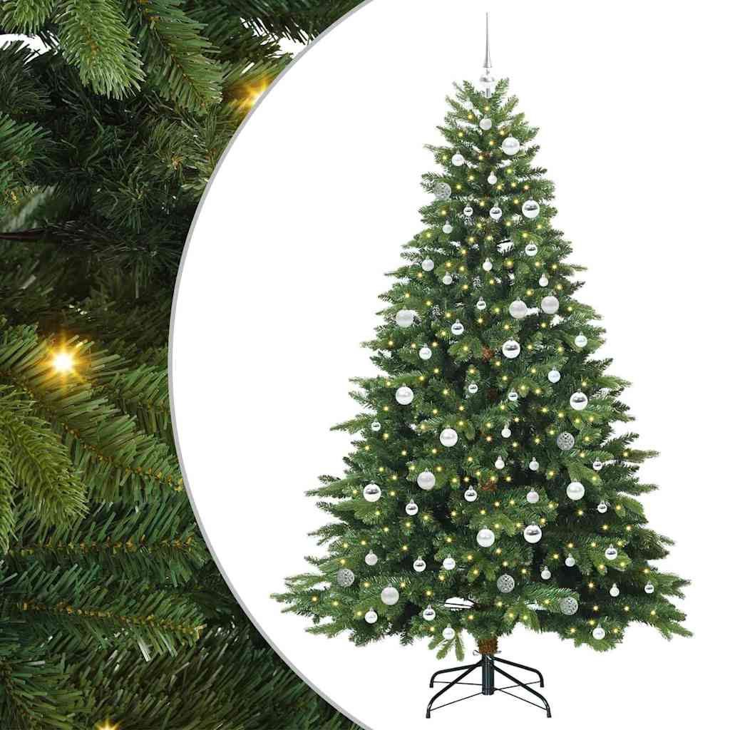 Dirbtinė Kalėdų eglutė su 300 LED Žalia 210 cm PE ir PVC