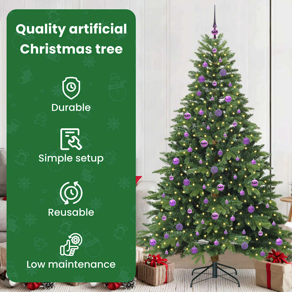 Dirbtinė Kalėdų eglutė su 300 LED Žalia 210 cm PE ir PVC