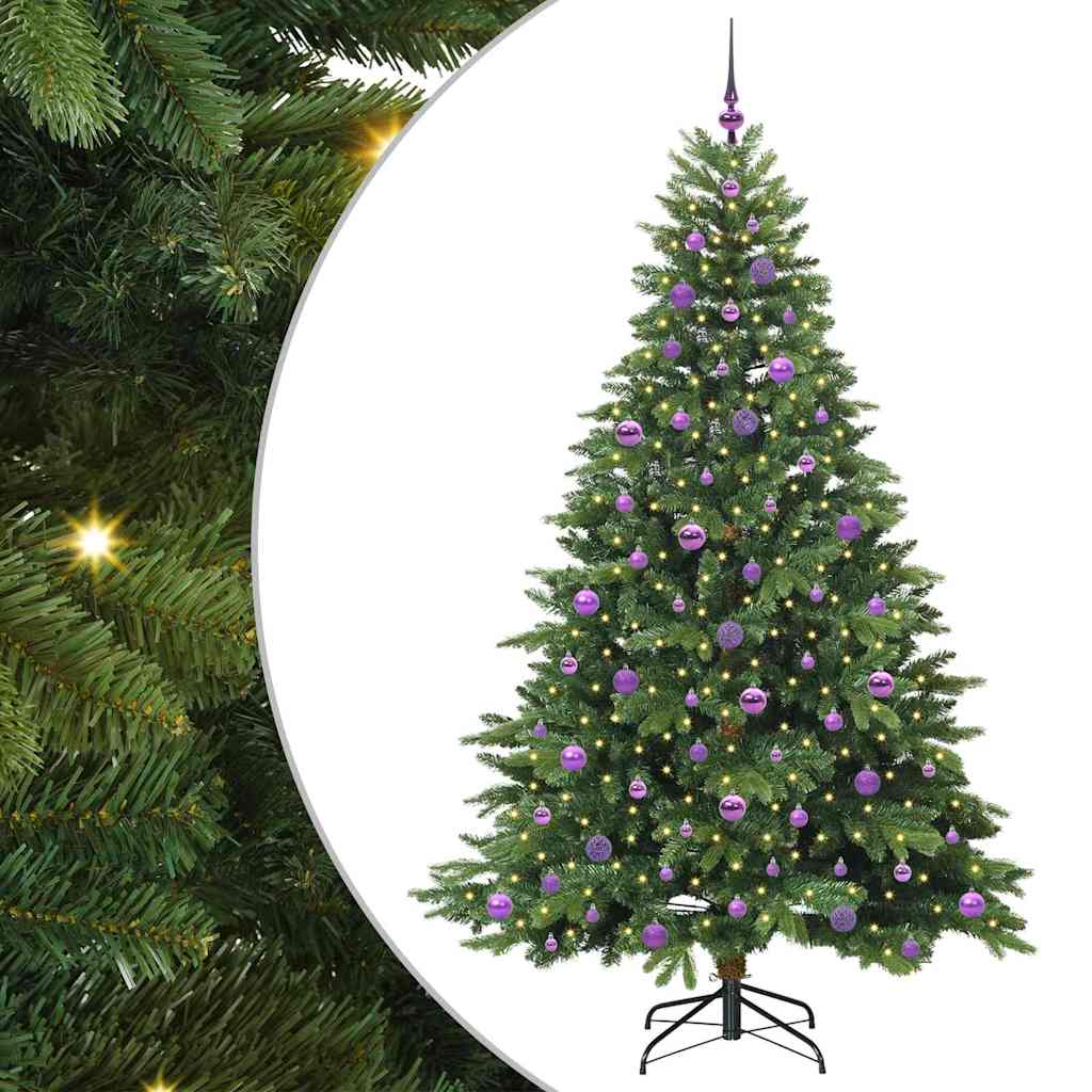 Dirbtinė Kalėdų eglutė su 300 LED Žalia 210 cm PE ir PVC