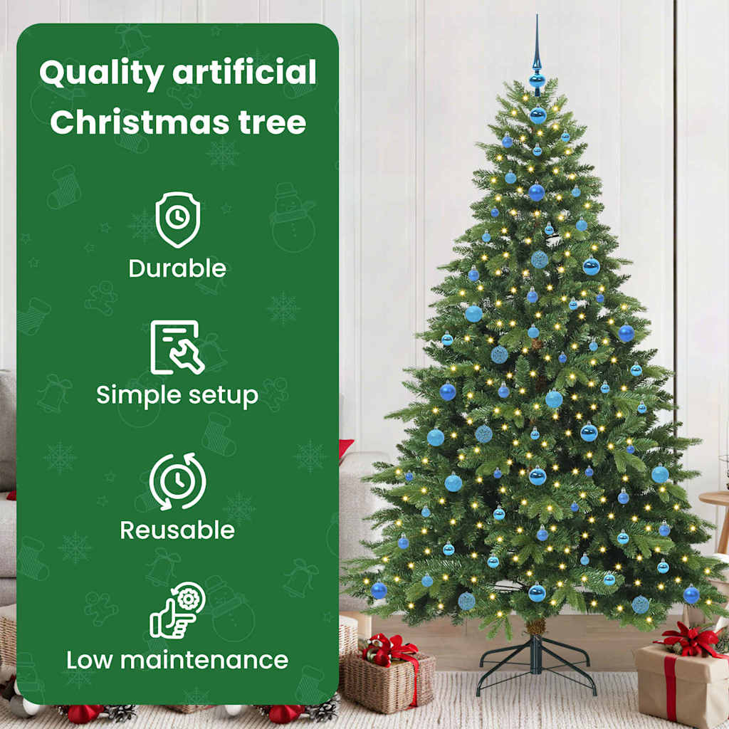 Dirbtinė Kalėdų eglutė su 300 LED Žalia 210 cm PE ir PVC