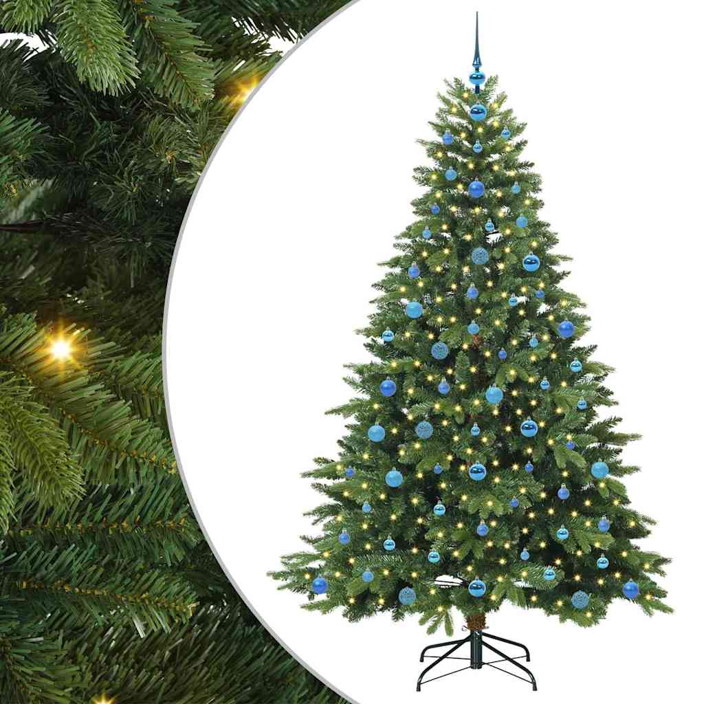 Dirbtinė Kalėdų eglutė su 300 LED Žalia 210 cm PE ir PVC
