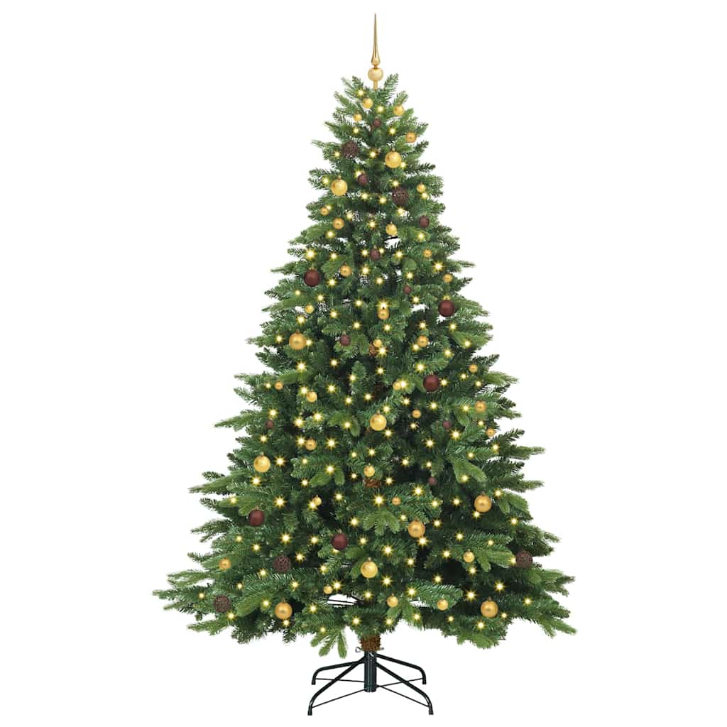 Dirbtinė Kalėdų eglutė su 300 LED Žalia 240 cm PE ir PVC