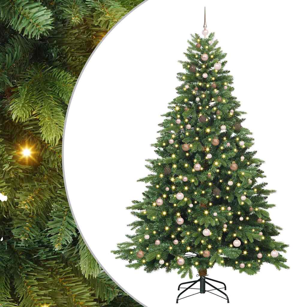 Dirbtinė Kalėdų eglutė su 300 LED Žalia 240 cm PE ir PVC