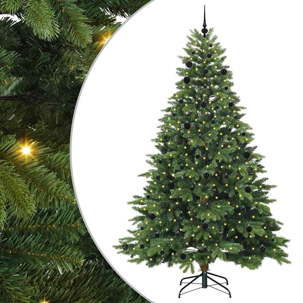 Dirbtinė Kalėdų eglutė su 300 LED Žalia 240 cm PE ir PVC