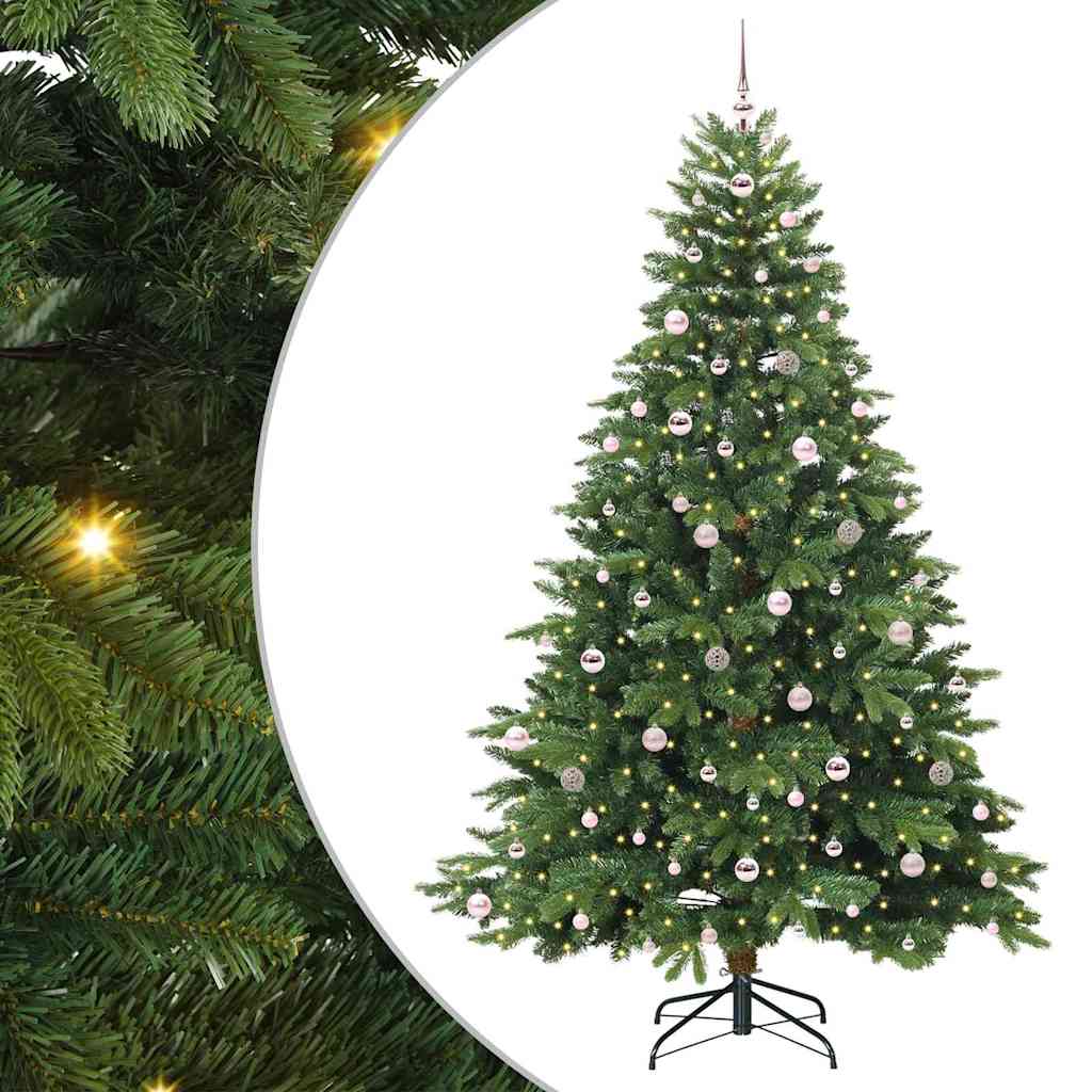 Dirbtinė Kalėdų eglutė su 300 LED Žalia 240 cm PE ir PVC