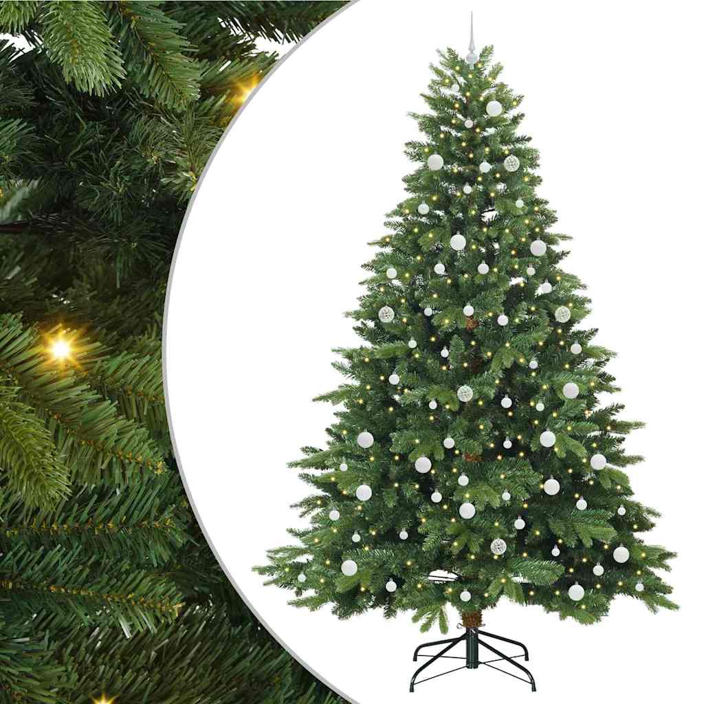 Dirbtinė Kalėdų eglutė su 300 LED Žalia 240 cm PE ir PVC