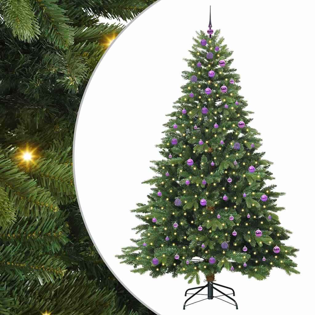 Dirbtinė Kalėdų eglutė su 300 LED Žalia 240 cm PE ir PVC