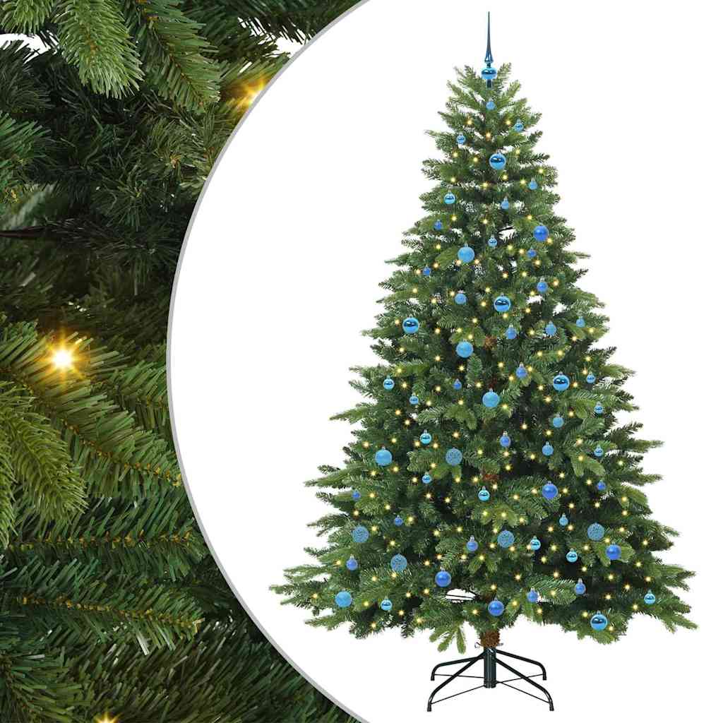 Dirbtinė Kalėdų eglutė su 300 LED Žalia 240 cm PE ir PVC