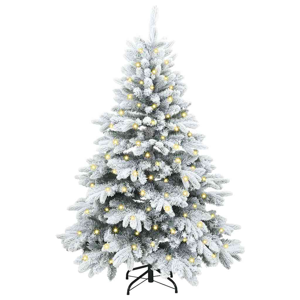 Mākslīgā Ziemassvētku eglīte ar 150 LED balta 120 cm PE un PVC