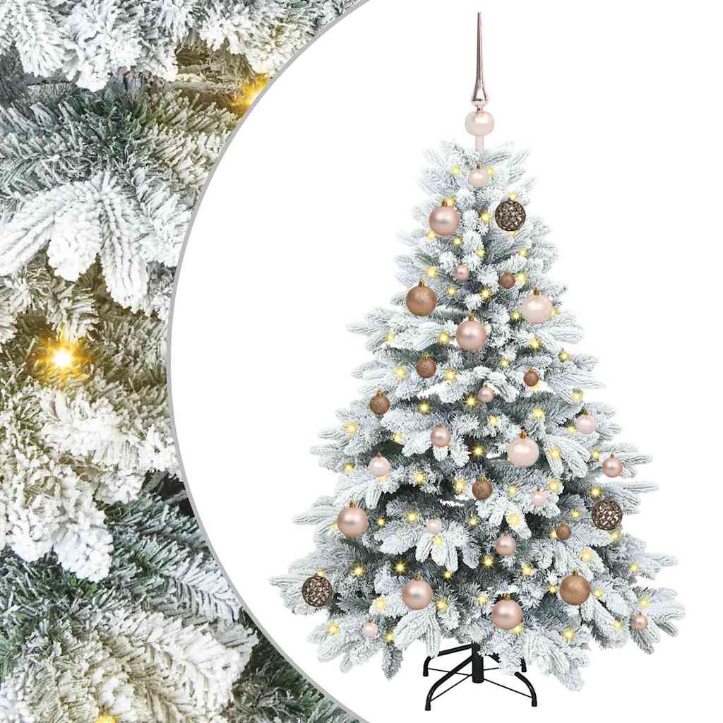 Dirbtinė Kalėdų eglutė su 150 LED Balta 120 cm PE ir PVC
